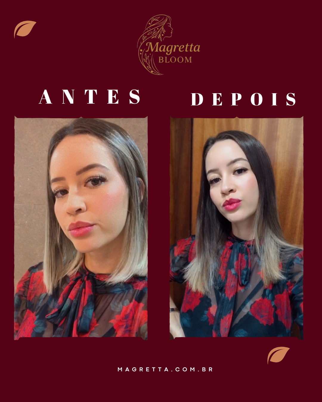 Registro de cliente: antes e depois