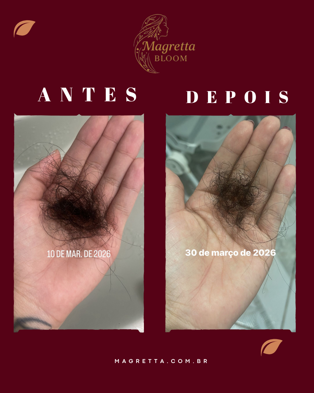 Registro de cliente: antes e depois
